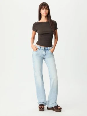 Stradivarius Koszulka z dekoltem łódka  Brązowy