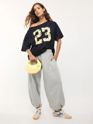 Stradivarius Koszulka z długim rękawem 23  Ciemnomorski