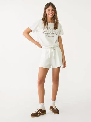 Stradivarius Koszulka z krótkim rękawem Newport  Ecru