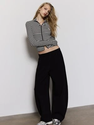 Stradivarius Koszulka z podwójnym zamkiem  Ecru