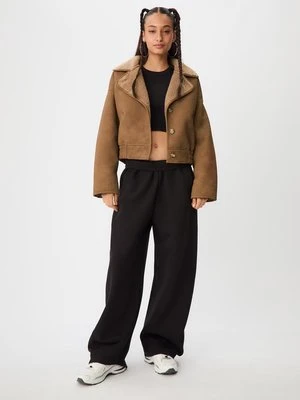 Stradivarius Krótka kurtka dwustronna  Szary