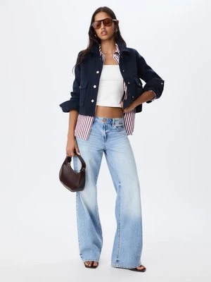 Stradivarius Krótka kurtka soft  Morski