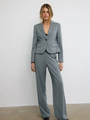 Stradivarius Krótka marynarka w paski  Popielaty