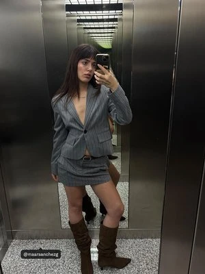 Stradivarius Krótka marynarka w paski  Popielaty