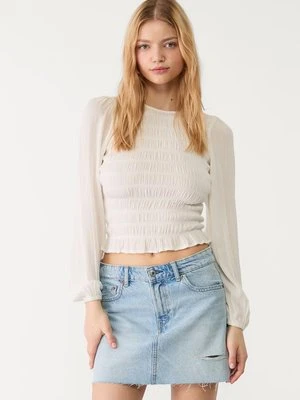 Stradivarius Krótka spódnica jeansowa  JASNONIEBIESKI DENIM