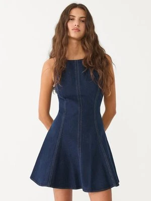 Stradivarius Krótka sukienka jeansowa  ŚREDNIOJASNY NIEBIESKI DENIM
