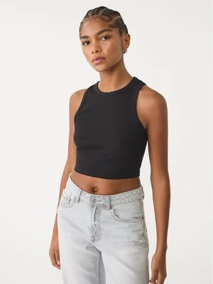 Zdjęcie produktu Stradivarius Podstawowy prążkowany crop top  Czarny