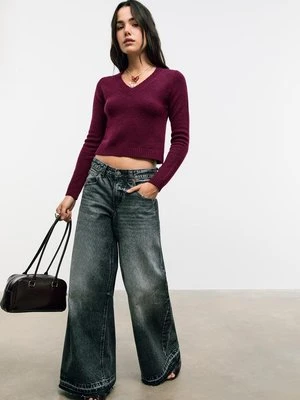 Stradivarius Krótki sweter dzianinowy o miękkim dotyku  0-662