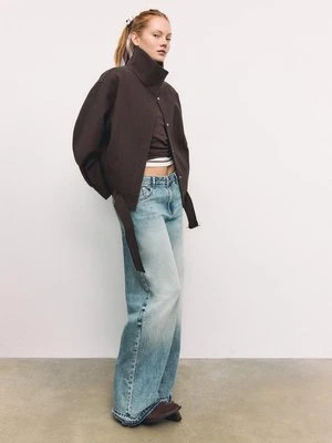 Stradivarius Kurtka bomberka oversize, miękka w dotyku  Brązowy