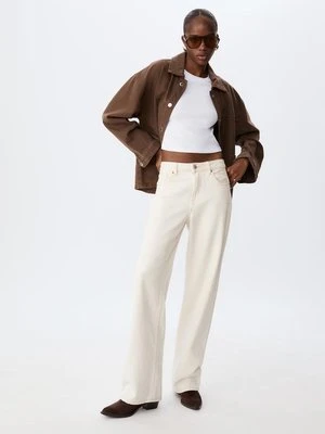 Stradivarius Kurtka diagonal z kieszeniami  Brązowy