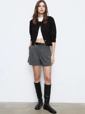 Stradivarius Kurtka dzianinowa z guzikami i rękawem reglan  Czarny