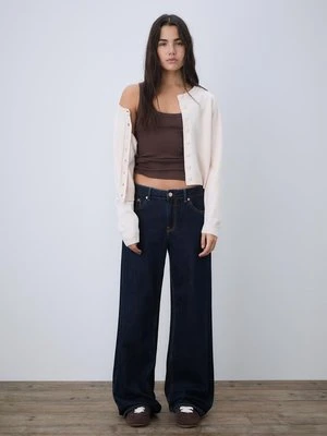 Stradivarius Kurtka dzianinowa z guzikami i rękawem reglan  Szary