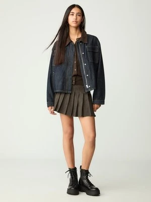 Stradivarius Kurtka dżinsowa łączona  WYBLAKŁY DENIM