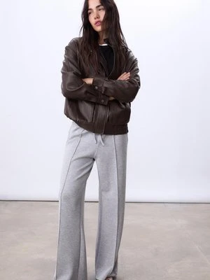 Stradivarius Kurtka oversize ze sztucznej skóry  Brązowy