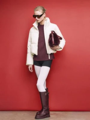 Stradivarius Kurtka pikowana sztruksowa  Waniliowy