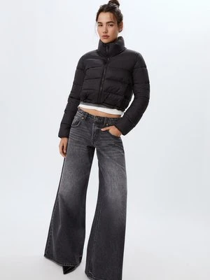 Stradivarius Kurtka puchowa z wysokim kołnierzem  Czarny