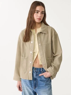 Stradivarius Kurtka z diagonalu z kieszeniami  Khaki