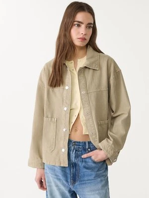 Stradivarius Kurtka z diagonalu z kieszeniami  Khaki