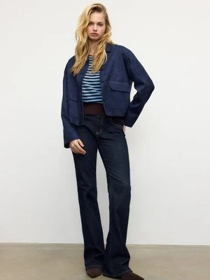 Stradivarius Kurtka z kieszeniami z imitacji zamszu  Morski