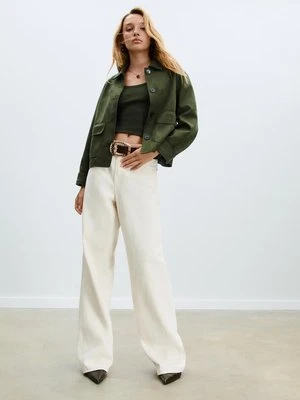 Stradivarius Kurtka z kieszeniami ze sztucznego zamszu  0-525