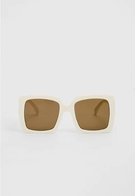 Stradivarius Kwadratowe okulary przeciwsłoneczne z cieniowanymi szkłami  Biały