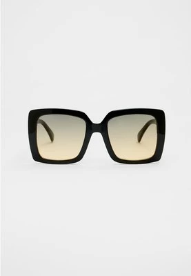 Stradivarius Kwadratowe okulary przeciwsłoneczne z cieniowanymi szkłami  Czarny