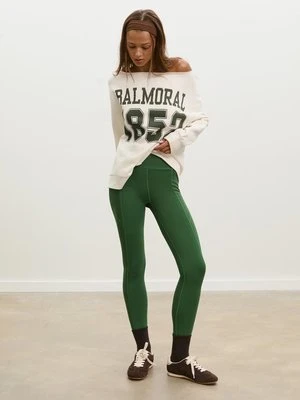 Stradivarius Legginsy do kostek z panelami  Khaki