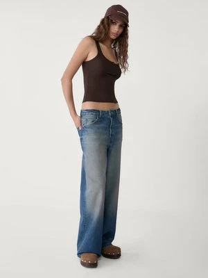 Stradivarius Luźne jeansy baggy  JASNONIEBIESKI DENIM