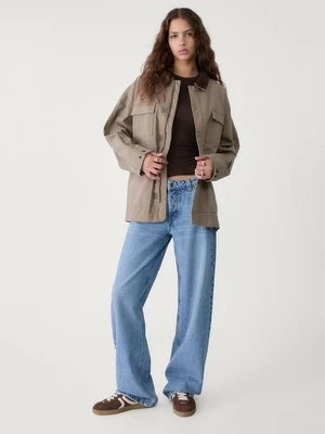 Stradivarius Luźne jeansy baggy  ŚREDNIOJASNY NIEBIESKI DENIM