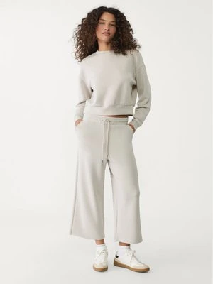 Stradivarius Luźne miękkie spodnie culotte  Szary