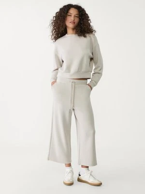 Stradivarius Luźne miękkie spodnie culotte  Szary