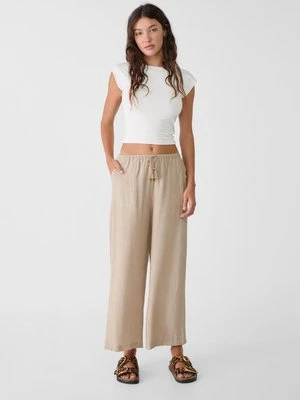 Stradivarius Luźne spodnie culotte  Kamień