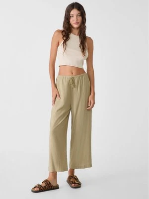 Stradivarius Luźne spodnie culotte  Khaki