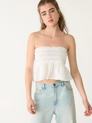 Stradivarius Luźny top bandeau  Biały