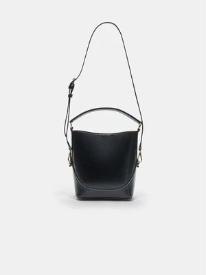 Stradivarius Mała torebka bucket z paskiem  Czarny