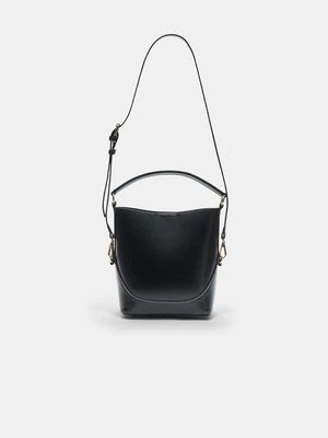 Stradivarius Mała torebka bucket z paskiem  Czarny