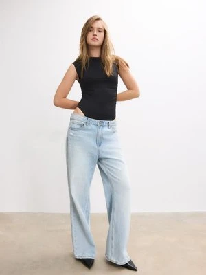 Stradivarius Marszczone body  Czarny