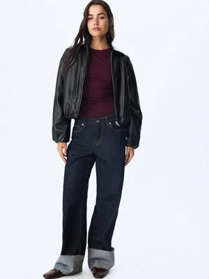 Stradivarius Marszczone body  Fioletowy