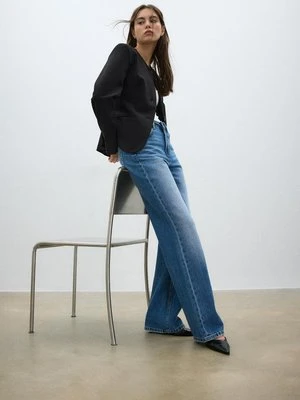 Stradivarius Marynarka bez kołnierza  Czarny