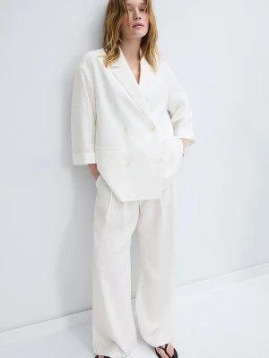 Stradivarius Marynarka dwurzędowa  Ecru