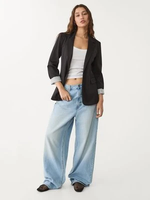 Stradivarius Marynarka o kroju slim  Czarny