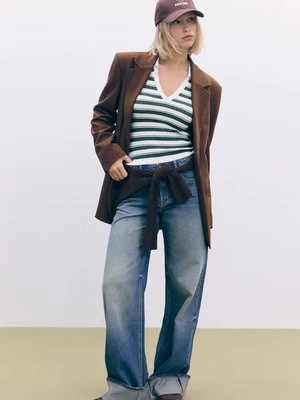 Stradivarius Marynarka oversize  Brązowy