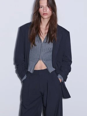 Stradivarius Marynarka oversize  Ciemnomorski