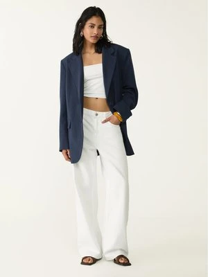 Stradivarius Marynarka oversize z kieszeniami  Morski