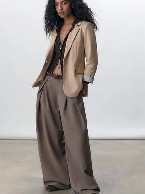 Stradivarius Marynarka slim fit  Ecru