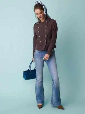 Stradivarius Marynarka z grawerowanymi guzikami  Brązowy