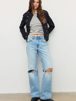 Stradivarius Marynarka z ozdobnymi guzikami  Czarny