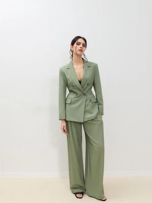 Stradivarius Marynarka z paskiem  Khaki