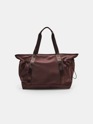 Stradivarius Materiałowa torba shopper  Brązowy