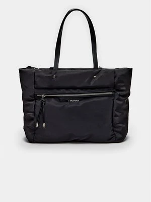 Stradivarius Materiałowa torba shopper  Czarny